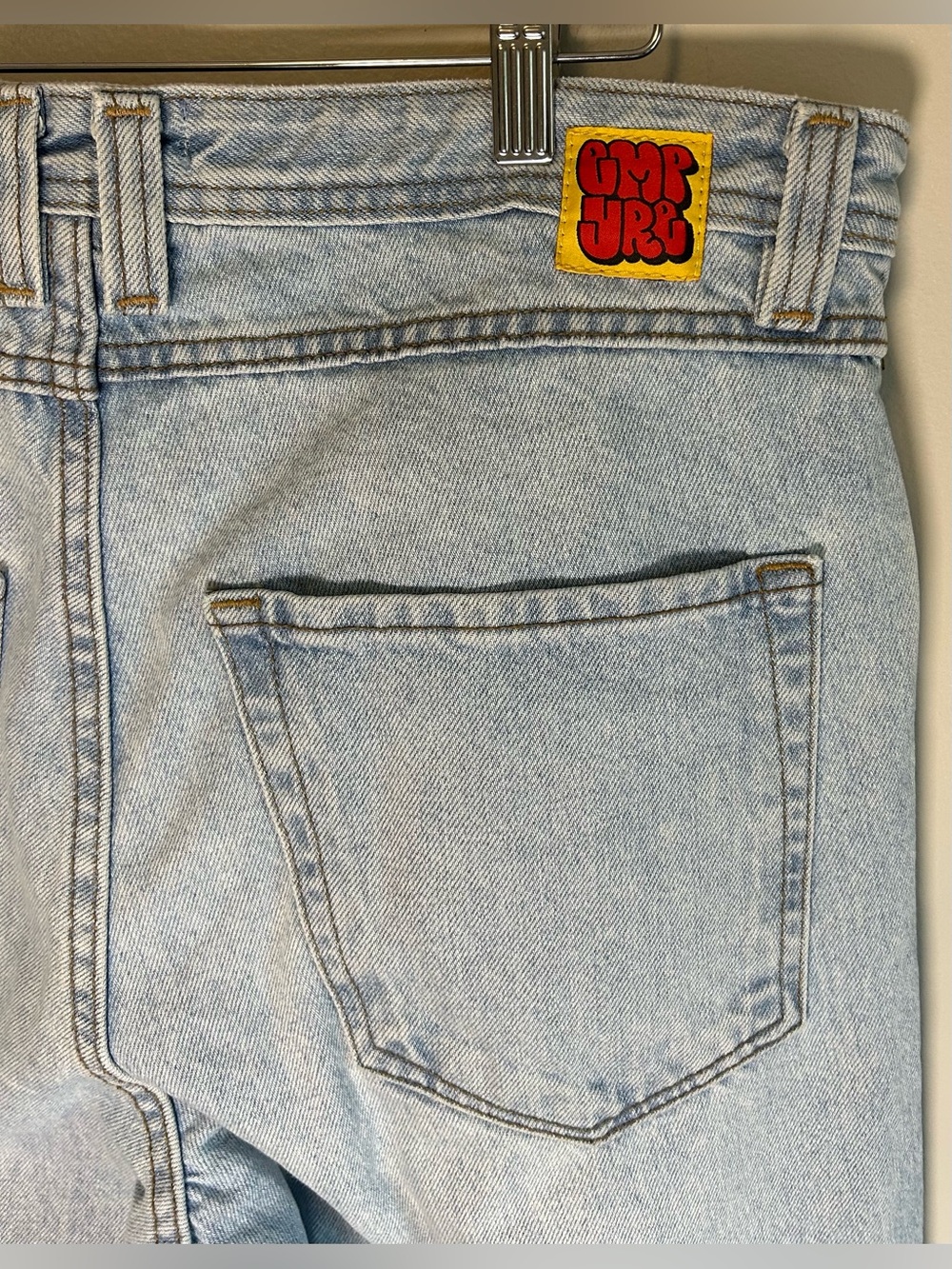Empyre Skate Jeans 32X30 Men’s Relaxed Loose Fit Blue Light Wash Denim Logo EUC - Picture 9 of 12